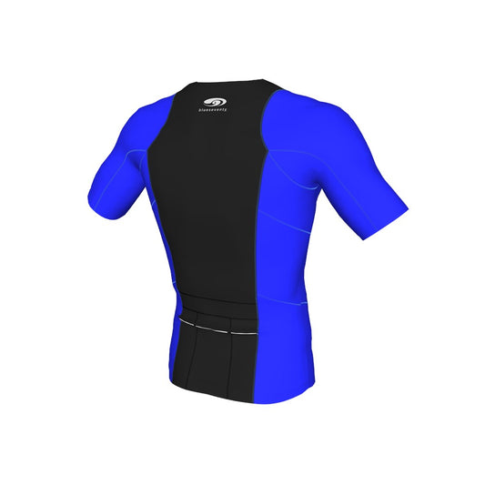 BLUE70 MENS TX1000 2019 TRI TOP SHORT SLEEVED - BLACK/ROYAL