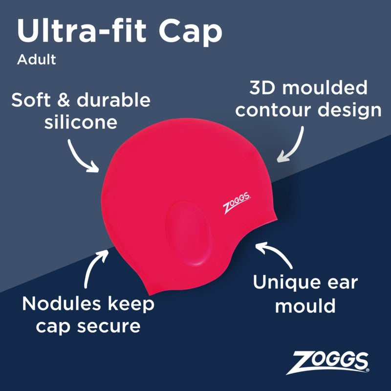 ZOGGS ULTRA FIT SILICONE CAP BLACK