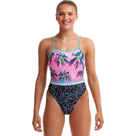 FUNKITA TWISTED STRAP ONE PIECE SWIMSUIT