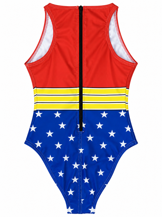 CARVIVO WONDER WOMAN GIRLS WATERPOLO SUIT