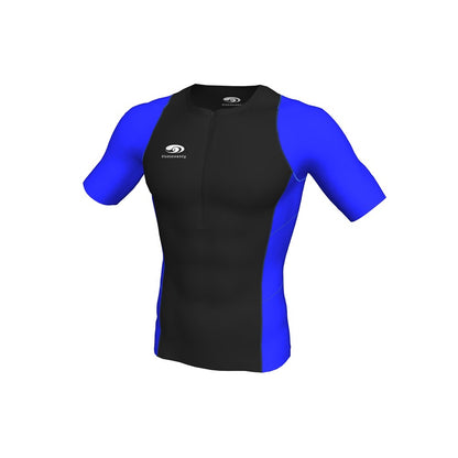 BLUE70 MENS TX1000 2019 TRI TOP SHORT SLEEVED - BLACK/ROYAL