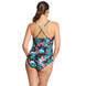 ZOGGS WOMENS RETRO SURF RUCHED BANDEAU E ONE PIECE SWIMSUIT
