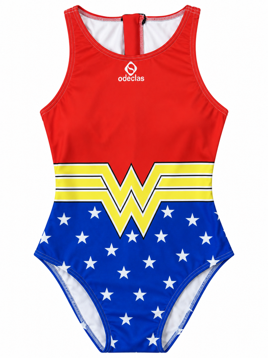 CARVIVO WONDER WOMAN GIRLS WATERPOLO SUIT