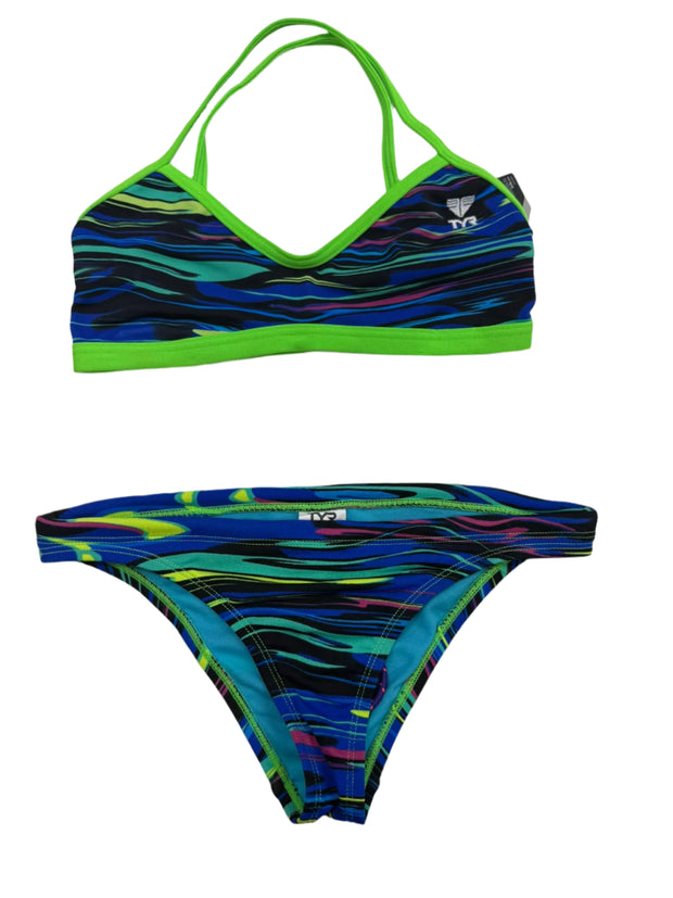 Girls TYR Fresno Trinity 2 piece Blue Multi G-14
