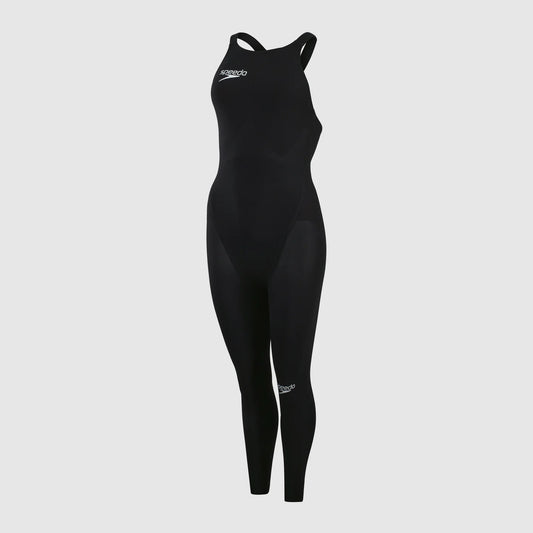 SPEEDO FASTSKIN LZR ELITE 2.0 OPEN WATER CLOSED BACK RACE SUIT - BLACK