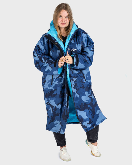 DRYROBE UNISEX ADVANCE LONG SLEEVE - BLUE CAMO/BLUE