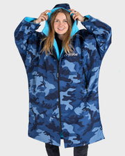 Dryrobe Advance Unisex Long Sleeve - Blue Camo/Blue