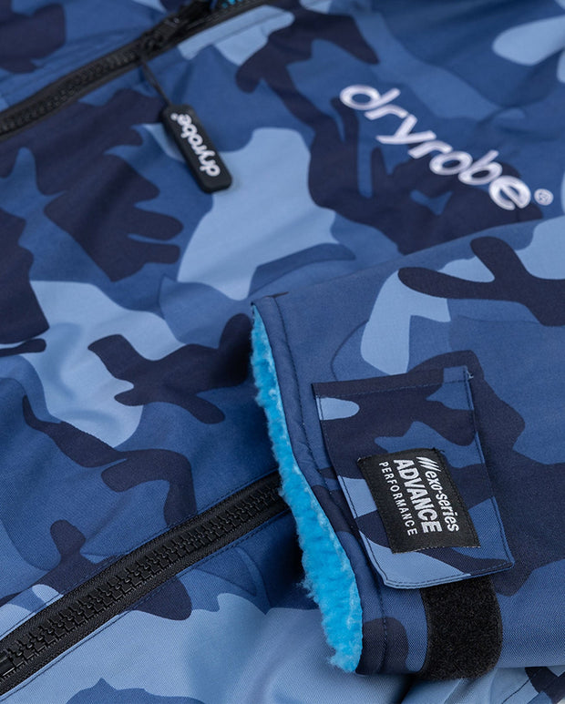 Dryrobe Advance Unisex Long Sleeve - Blue Camo/Blue