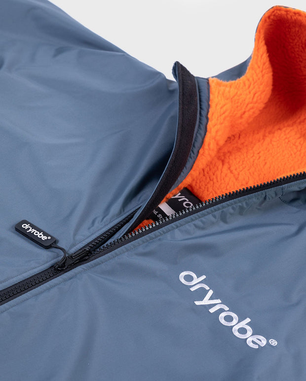 Dryrobe Advance Unisex Long Sleeve - Dark Grey/Orange
