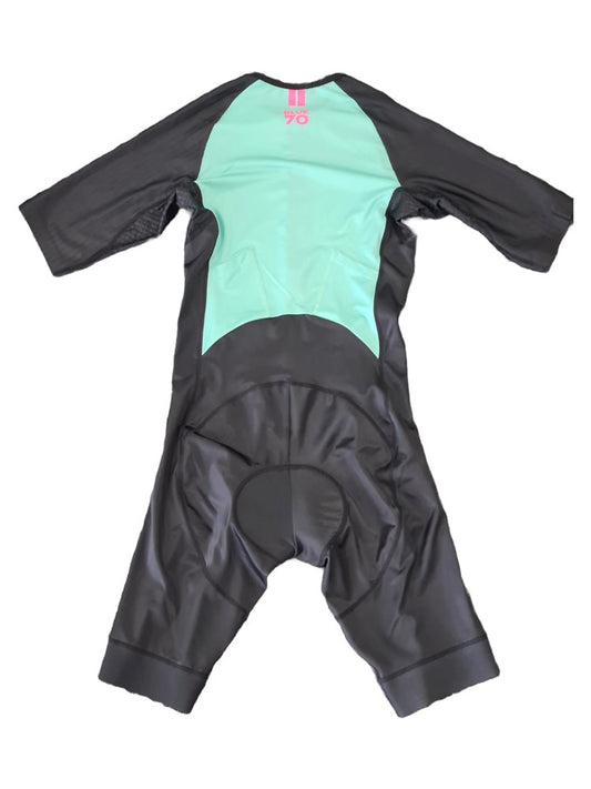 BLUE70 WOMENS AERO ELITE TRISUIT - BLACK/MINT