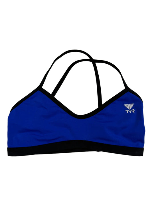 TYR GIRLS TRINITY TOP - ROYAL-BLACK - 14