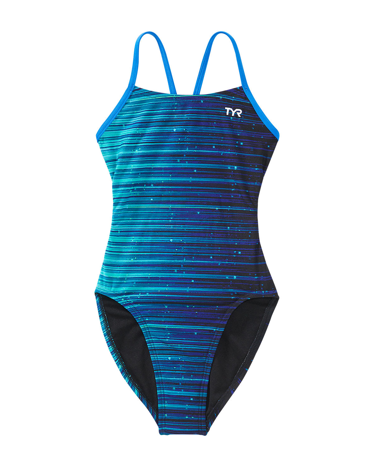 TYR GIRLS ' SPEEDWARP CUTOUTFIT SWIMSUIT - BLUE