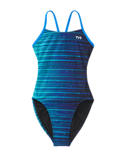 TYR Girls' Speedwarp Cutoutfit Swimsuit - Blue