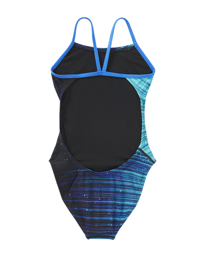 TYR GIRLS ' SPEEDWARP CUTOUTFIT SWIMSUIT - BLUE