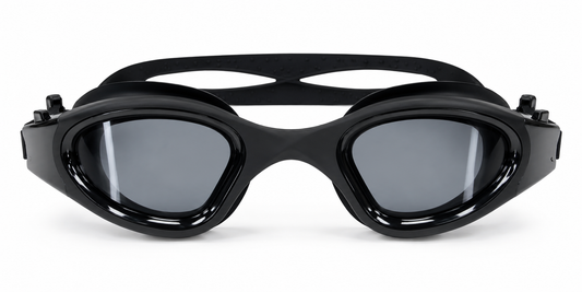 GLYDE NOVA POLARIZED - SWIMMING FITNESS AND OPEN WATER GOGGLE - BLACK/SMOKE
