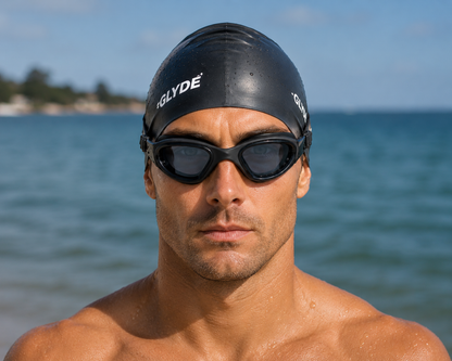 GLYDE NOVA POLARIZED - SWIMMING FITNESS AND OPEN WATER GOGGLE - BLACK/SMOKE