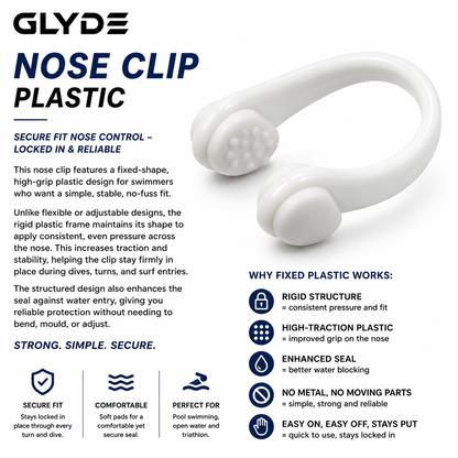 GLYDE HYDRALOCK STANDARD NOSE CLIP - WHITE