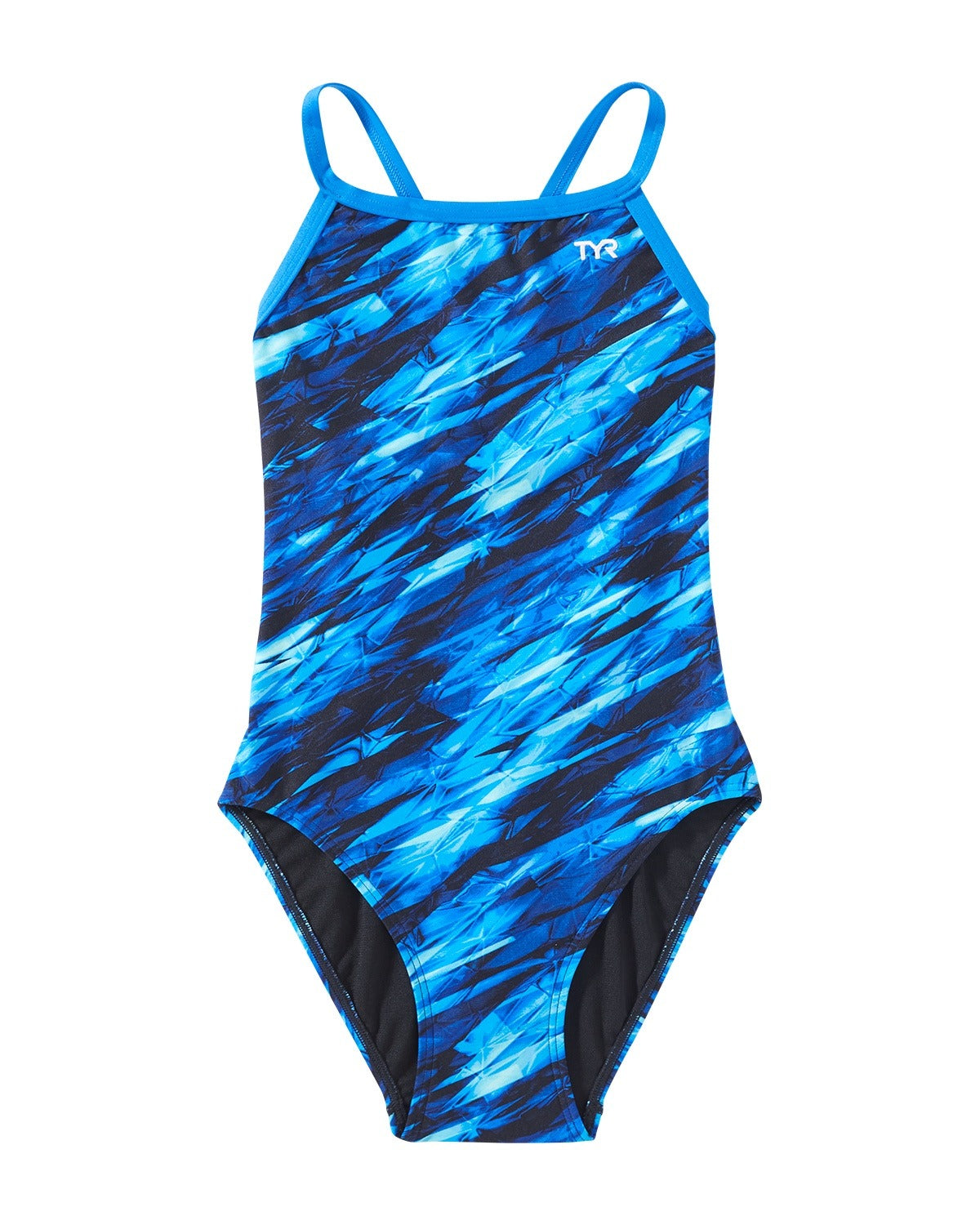 TYR GIRLS ' VITRIC DIAMONDFIT SWIMSUIT - BLUE