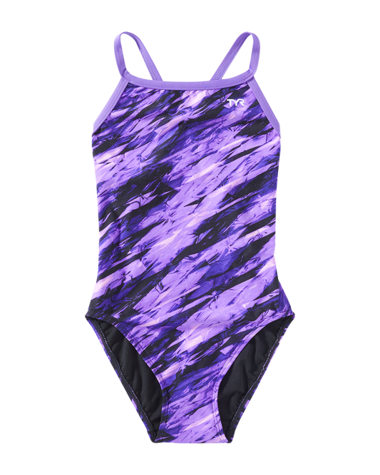 TYR GIRLS ' VITRIC DIAMONDFIT SWIMSUIT - PURPLE