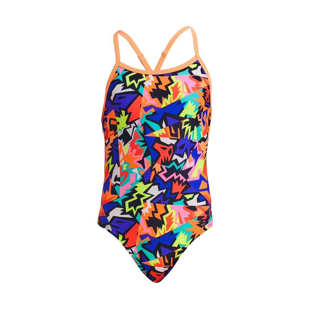 FUNKITA GIRLS TWISTED ONE PIECE - SAW TOOTH