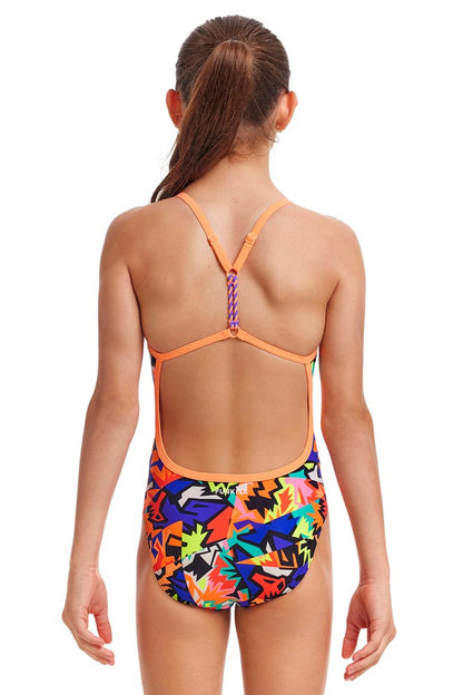 FUNKITA GIRLS TWISTED ONE PIECE - SAW TOOTH