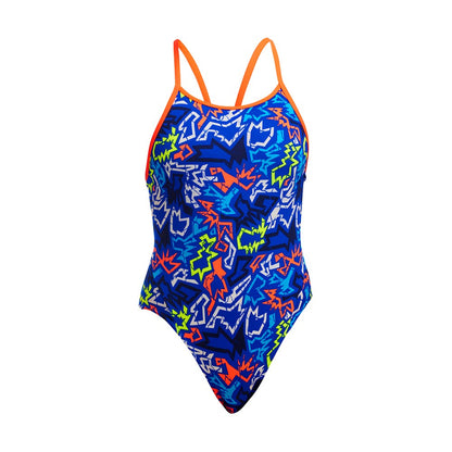 FUNKITA DIAMOND BACK ONE PIECE SWIMSUIT - BROKEN HEARTS