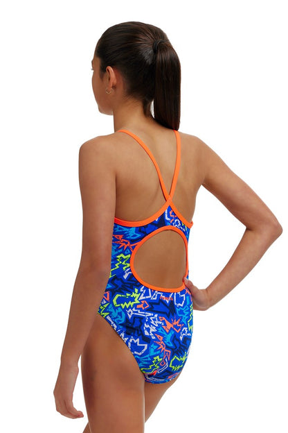 FUNKITA DIAMOND BACK ONE PIECE SWIMSUIT - BROKEN HEARTS