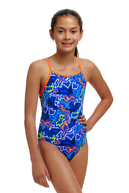FUNKITA DIAMOND BACK ONE PIECE SWIMSUIT - BROKEN HEARTS