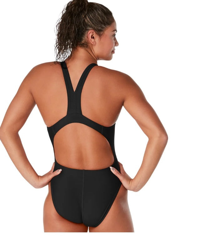 GLYDE WOMENS FASTBACK ONE PIECE SWIMSUIT - BLACK