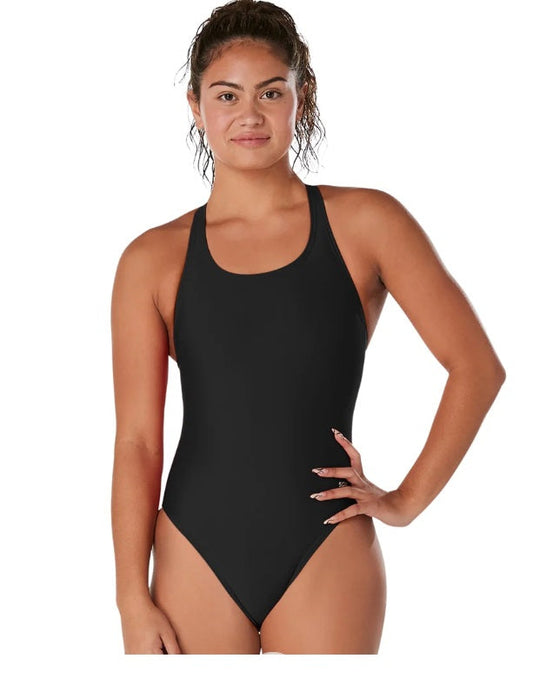 GLYDE WOMENS FASTBACK ONE PIECE SWIMSUIT - BLACK