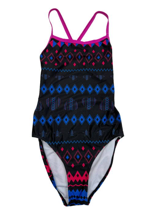 MOJO WOMENS LOVE DIAMONDS SUN BACK ONE PIECE SWIMSUIT
