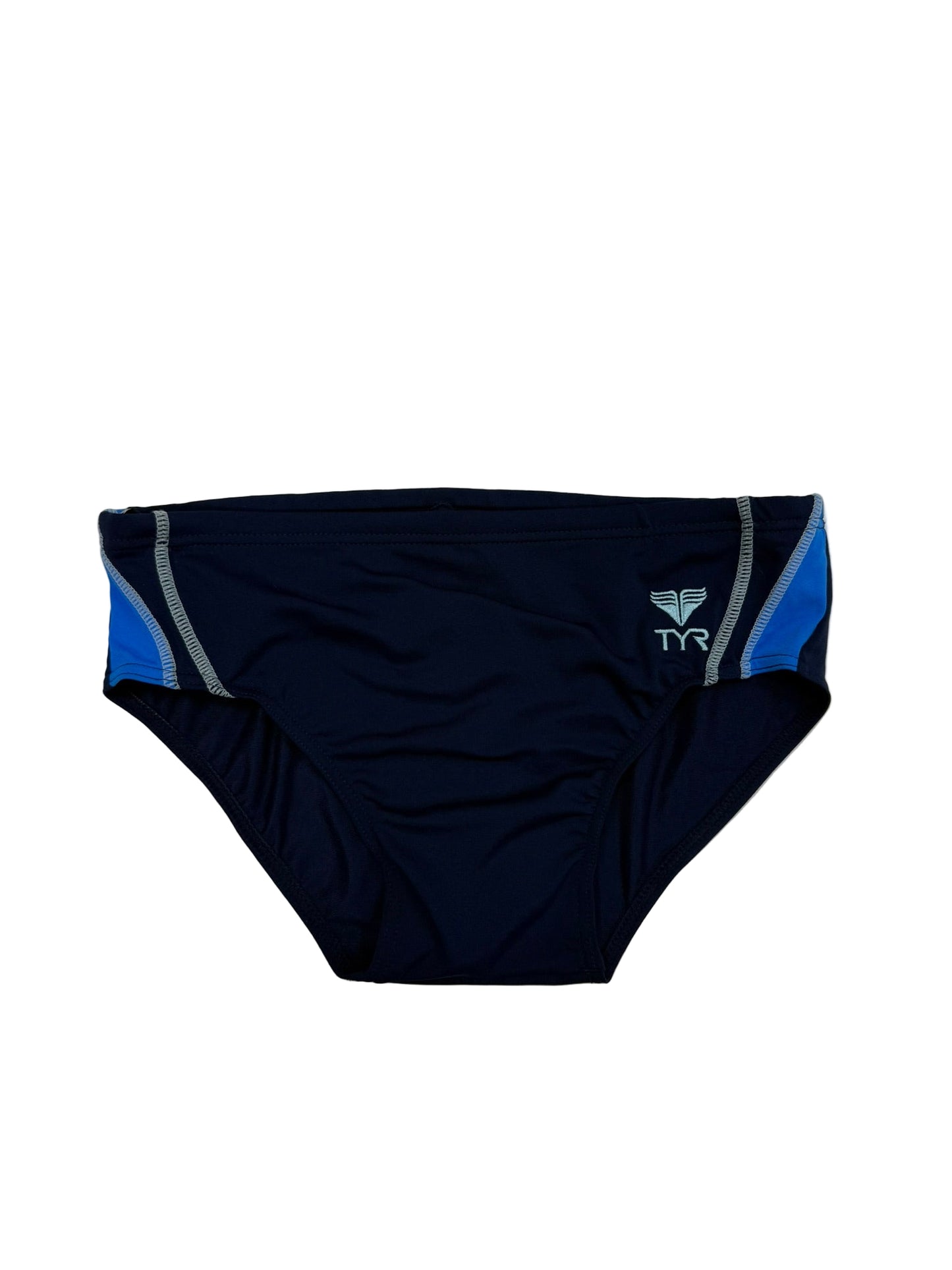 TYR BOYS CURVE WIDE SIDE RACER BRIEF - NAVY