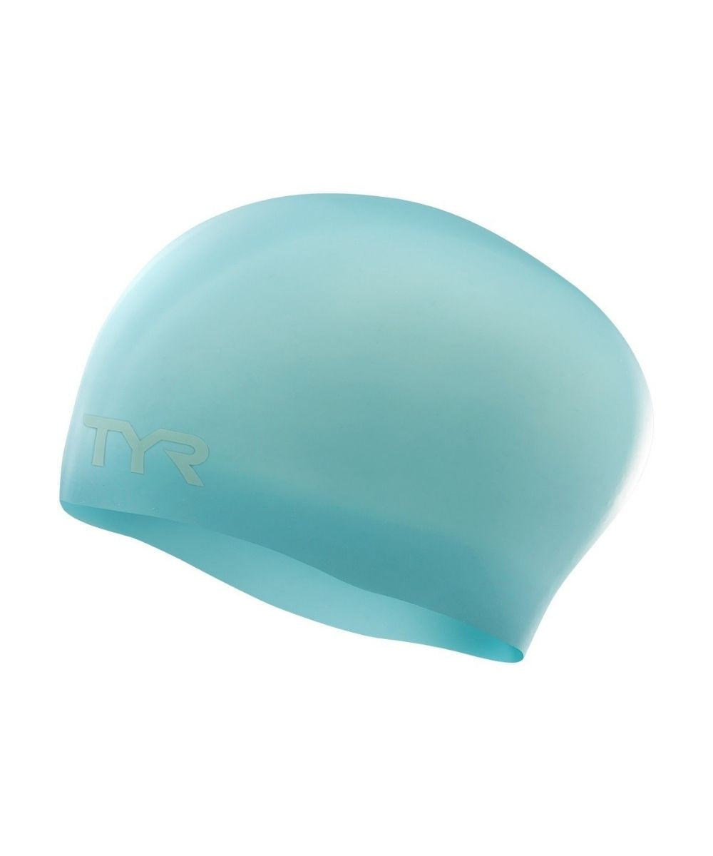 TYR WRINKLE-FREE LONG HAIR SILICONE CAP - TURQUOISE