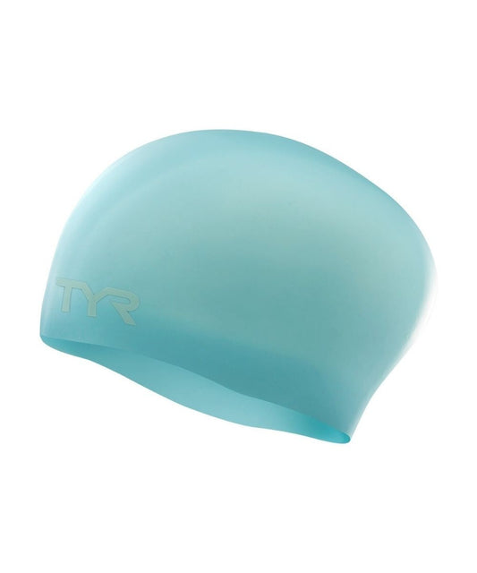 TYR WRINKLE-FREE LONG HAIR SILICONE CAP - TURQUOISE