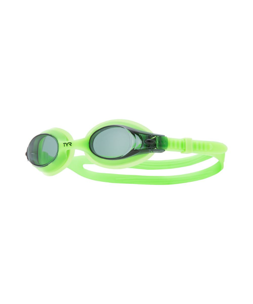 TYR SWIMPLE KIDS GOGGLE - SMOKE/GREEN