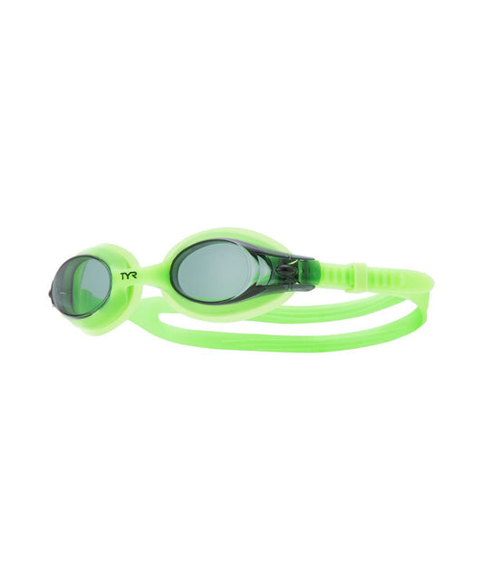 TYR SWIMPLE KIDS GOGGLE - SMOKE/GREEN
