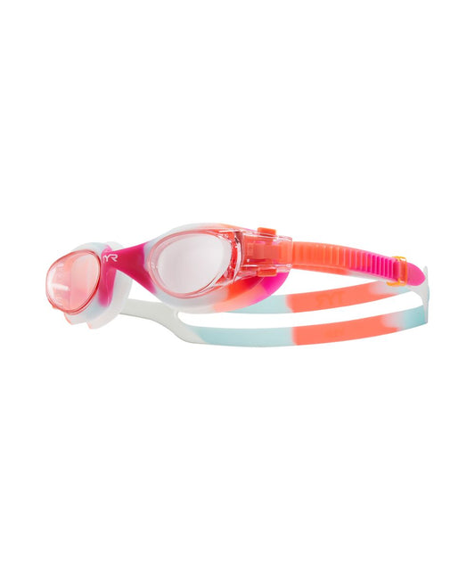 TYR VESI TIE DIE YOUTH GOGGLE - PINK/WHITE