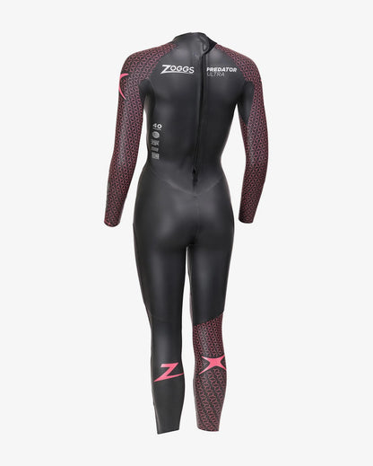 ZOGGS WOMENS PREDATOR ULTRA SWIMMING AND TRIATHLON WETSUIT - BLACK/PINK