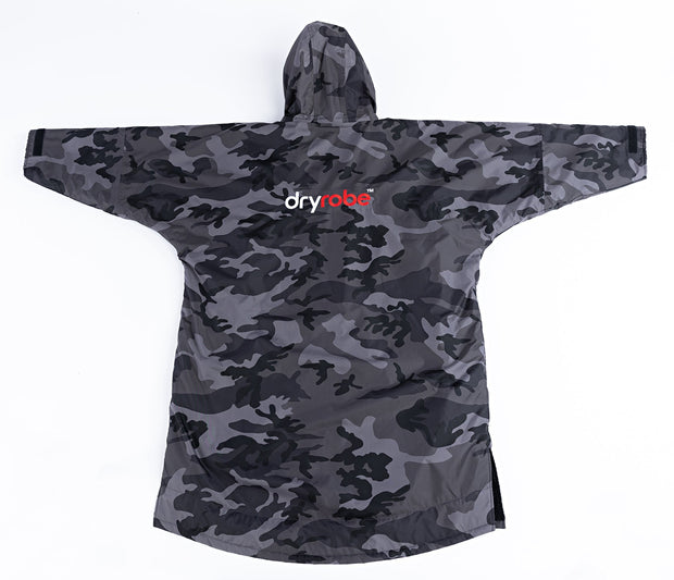 Dryrobe Advance Unisex Long Sleeve - Black Camo/Black