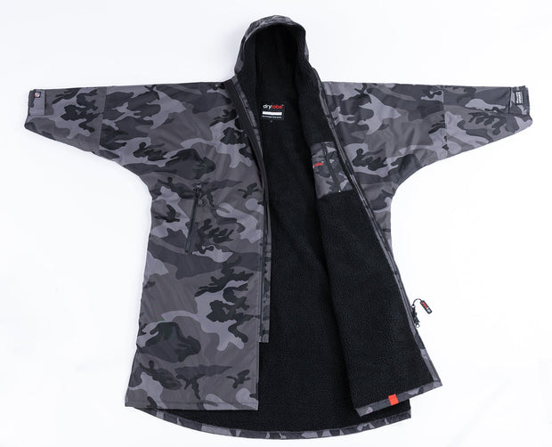 Dryrobe Advance Unisex Long Sleeve - Black Camo/Black