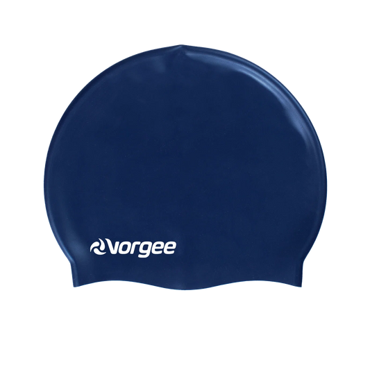 VORGEE FITNESS CLASSIC SILICONE SWIM CAP- NAVY