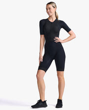 WOMENS LIGHT SPEED SLEEVED TRISUIT BLACK GOLD