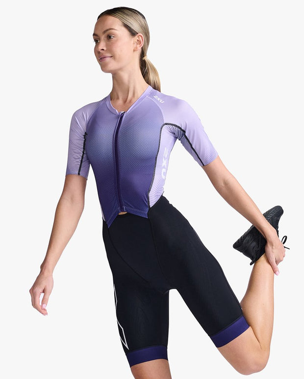 WOMENS LIGHT SPEED SLEEVED TRISUIT PARACHUTE WHITE