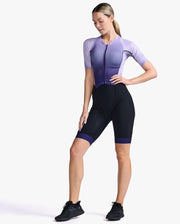 WOMENS LIGHT SPEED SLEEVED TRISUIT PARACHUTE WHITE