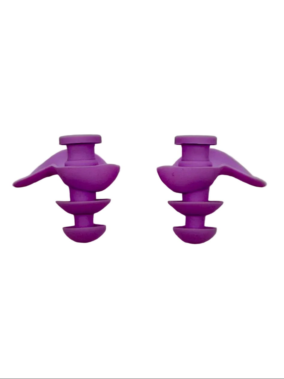 GLYDE HYDRALOCK SILICONE MOULDED EAR PLUGS - PURPLE
