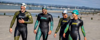 ZOGGS WOMENS PREDATOR TOUR SWIMMING & TRIATHLON WETSUIT - BLACK/TEAL