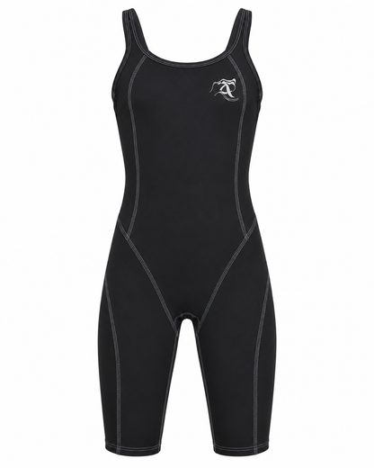 AGON JUNIOR FINA APPROVED KNEESKIN RACE SUIT - BLACK