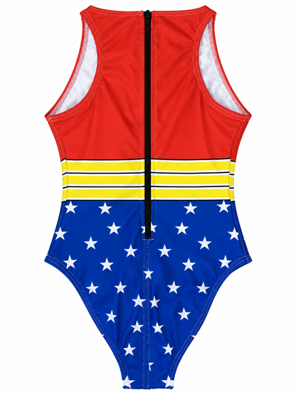 CARVIVO WONDER WOMAN GIRLS WATERPOLO SUIT
