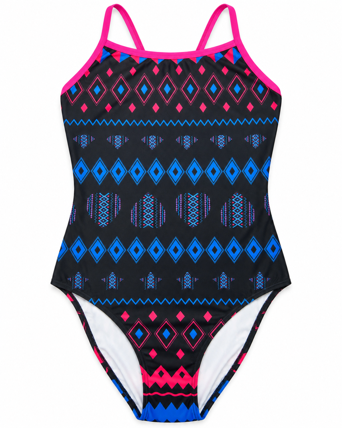 MOJO WOMENS LOVE DIAMONDS SUN BACK ONE PIECE SWIMSUIT