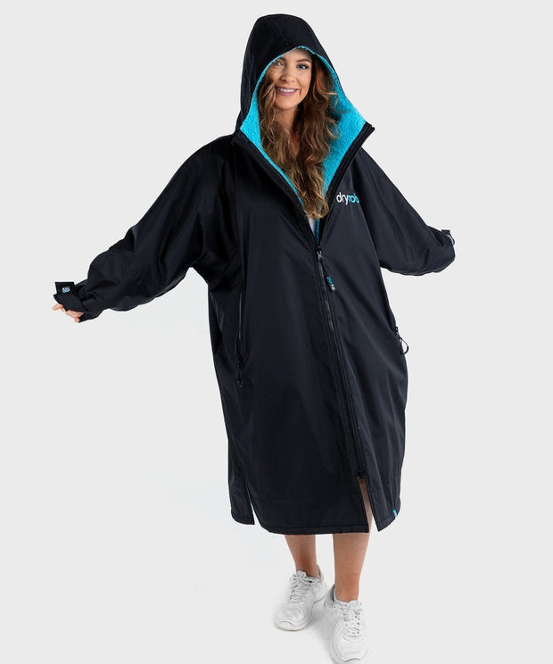 Dryrobe Advance Unisex Long Sleeve - Black/Blue